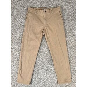 Ash & Erie Pants Mens 31x26 Tan Khaki Everyday Chino Cotton Tailored Fit